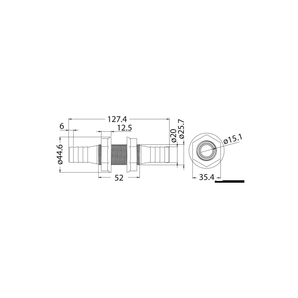 Passe-coque nylon blanc 19/20 mm – Image 2
