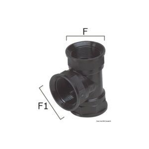 Raccord T thermopolymère 1" - 1"