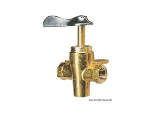 Robinet carburant 3 voies 3/8" 12 mm