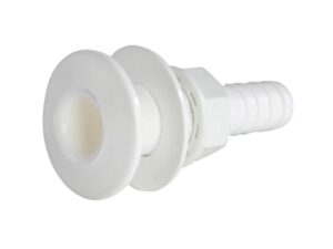 Passe-coque plastique blanc avec embout 1"1/2 Nylon 29-32 mm