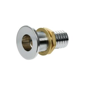 Passe-coque ras laiton chromé 1"1/4 x 38 mm