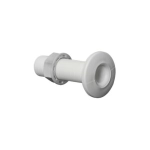 Passe-coque fileté plastique blanc