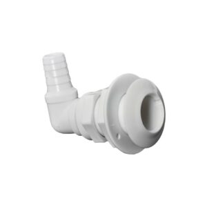 Passe-coque 90° plastique blanc 1" x 25 mm