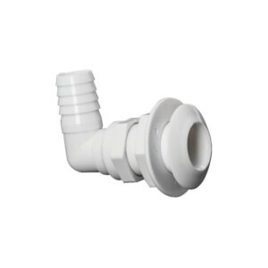Passe-coque 90° plastique blanc 1" x 19 mm