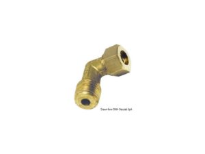 Raccord à compressin laiton 90° mâle 10 mm x 1/4"