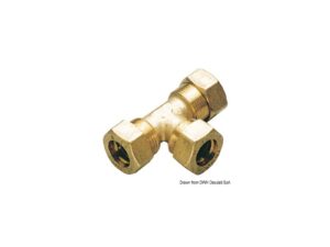 Raccord 90° en laiton 10 mm