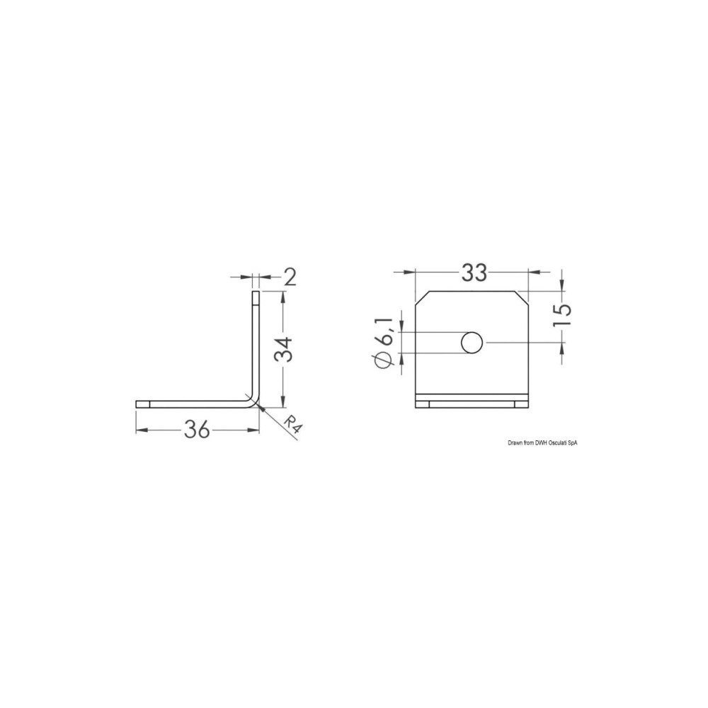 Etrier inox p. commande flexible à distance – Image 3