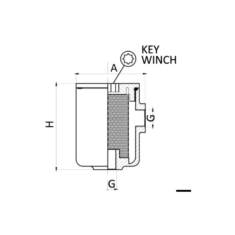 Filtre eau laiton chromé 1/2" – Image 3