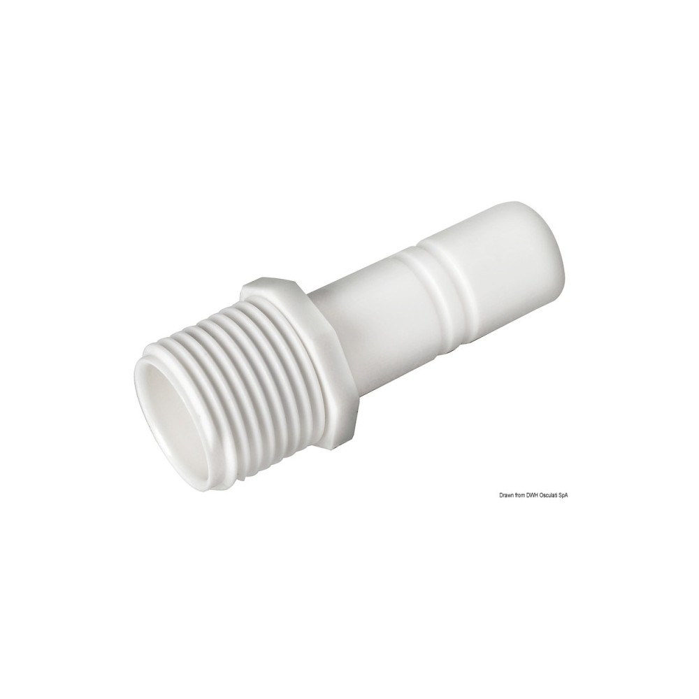 Raccord cylindrique Whale + mâle 1/2" BSP