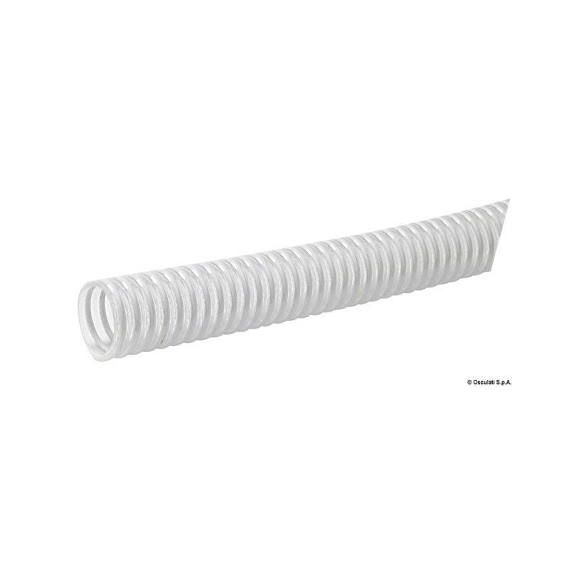 Tuyau avec spirale en PVC blanc 20 mm