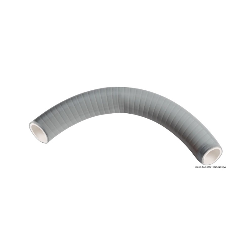 Tuyau avec spirale en PVC gris SUPERFLEX Ø 16 mm