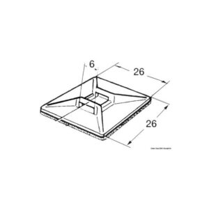 Base nylon autocollante p. colliers