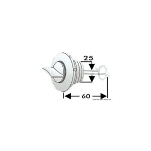 Nable de vidange nylon bouchon imperdable 50x 34mm
