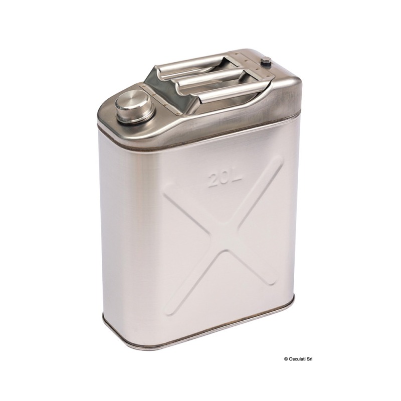 Jerrican p. carburant inox poli 20 l