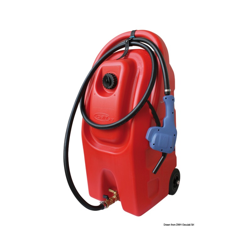 Conteneur transport essence avec roues 59 l