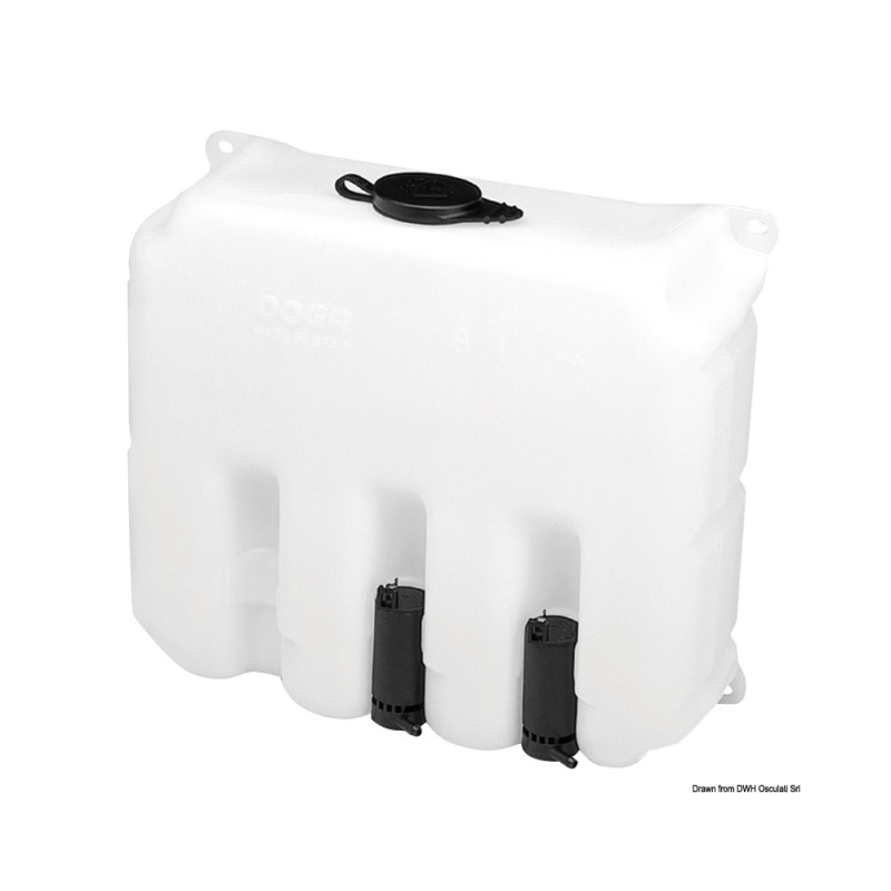 Système lave-vitres 9,7 l 2 pompes 12 V
