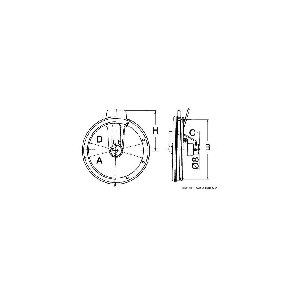 Hublot tournant EIWA 12 V passage 300 mm – Image 2