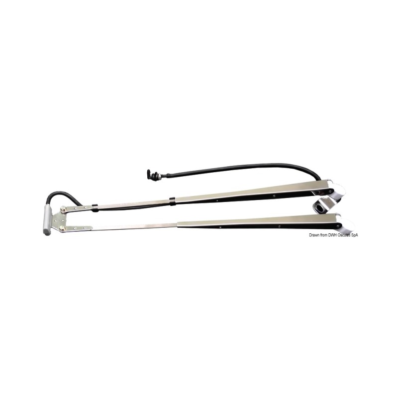 Bras télescopique avec lavage pare-brise 450 mm