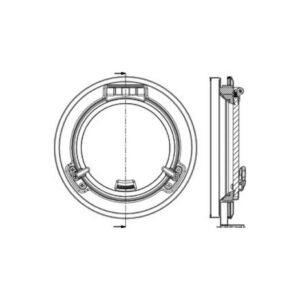Hublot rond AISI316 LEWMAR Ø 250 mm Inox AISI 316