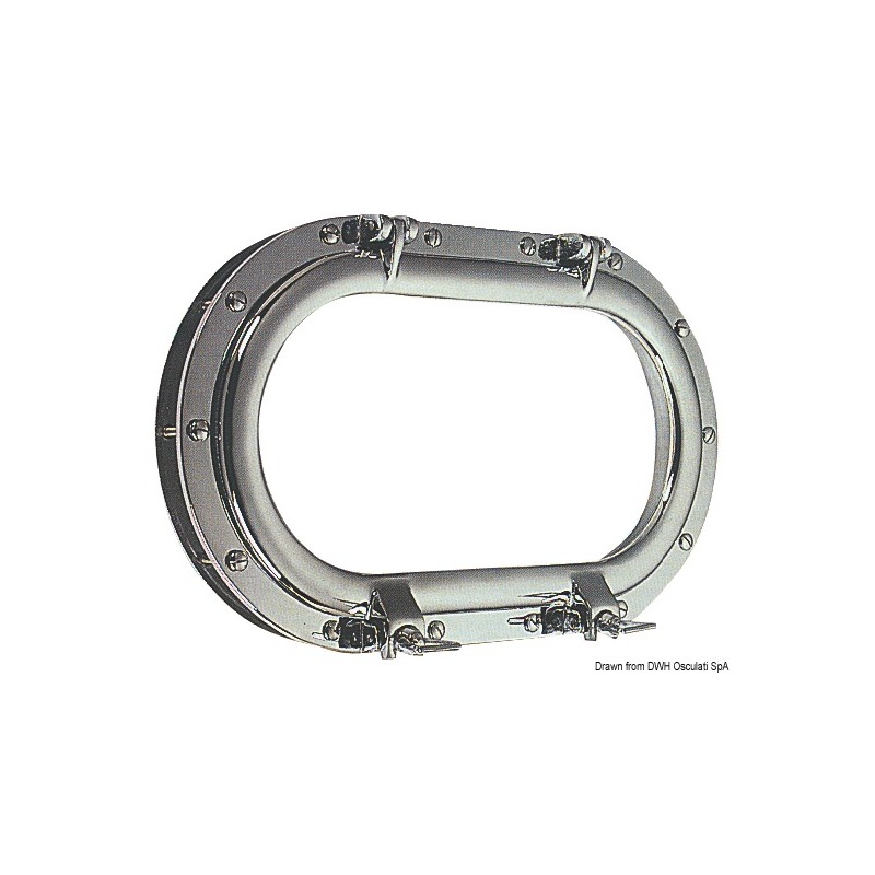 Hublot oval laiton chromé 265 x 435 mm