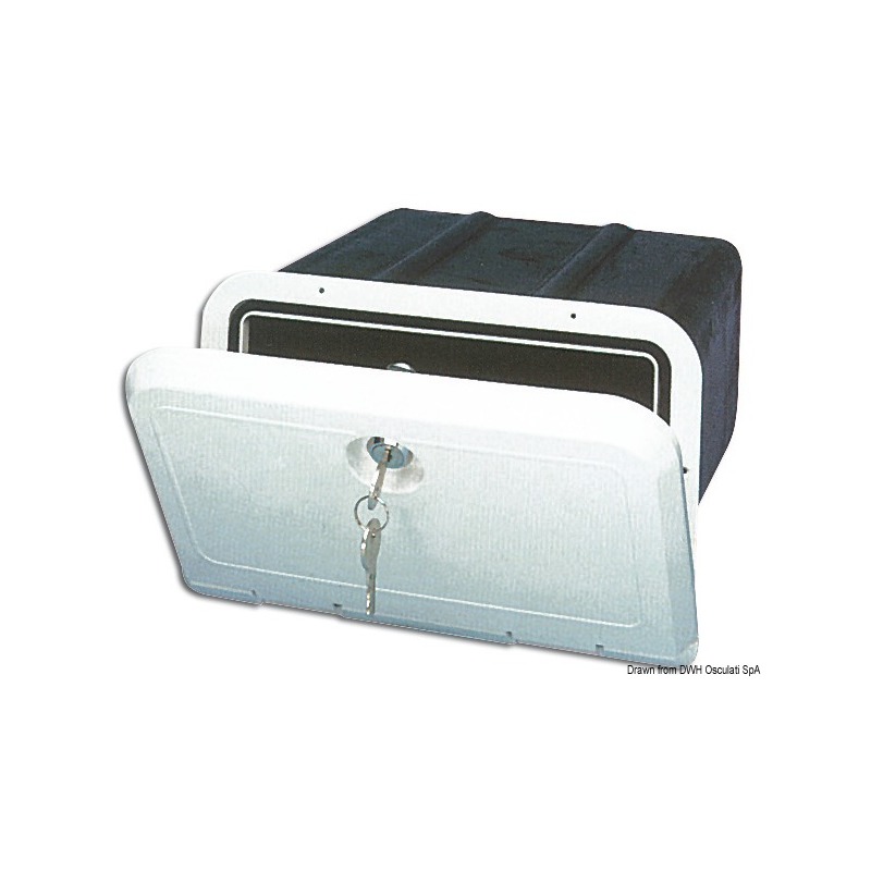Niche fourre-tout 285 x 180 x 260 mm avec serrure pour bateau