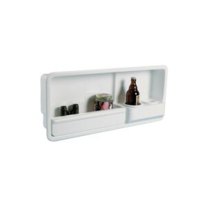 Niche latérale 2 porte-verres ABS blanc gauche