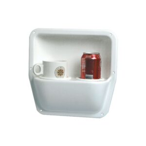 Poche latérale verres ABS blanc poli 290 x 290 mm