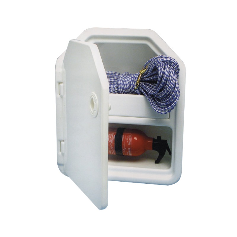 Niche double p. extincteur ABS blanc