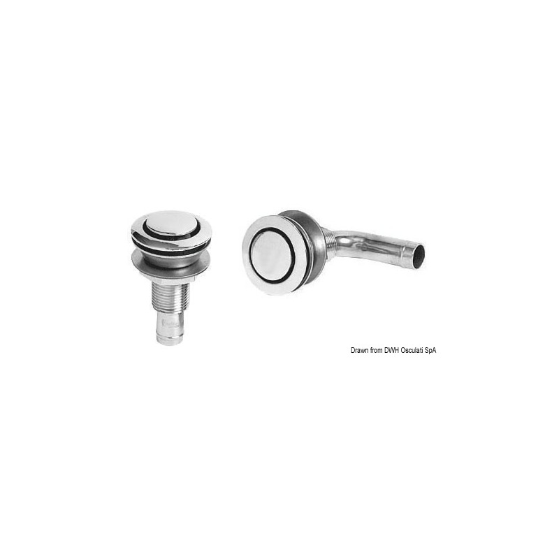 Event carburant droit AISI 316 poli miroir 49 mm
