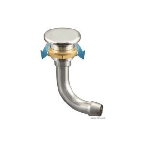 Event carburant laiton chromé Full Flush 90° 16 mm