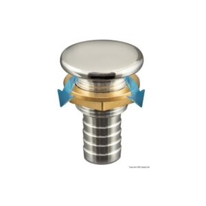 Event carburant laiton chromé Full Flush 16 mm
