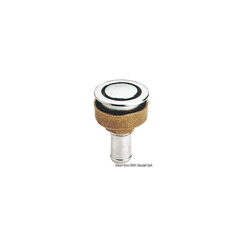 Event laiton chromé droit 16 mm