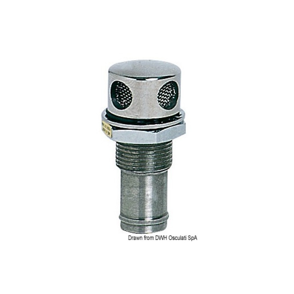 Event droit inox poli miroir 25 mm