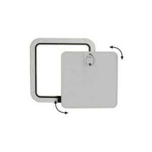 Trappe inspect façade amovible gris 375 x 375 mm