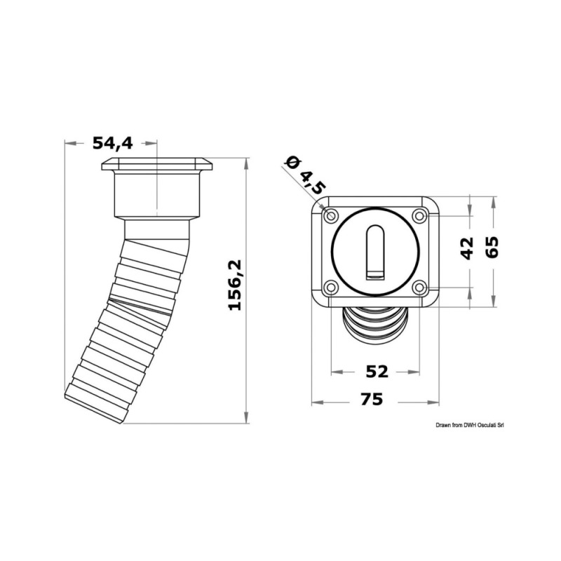 Bouchon de nable Square Water version longue 38 mm pour bateau