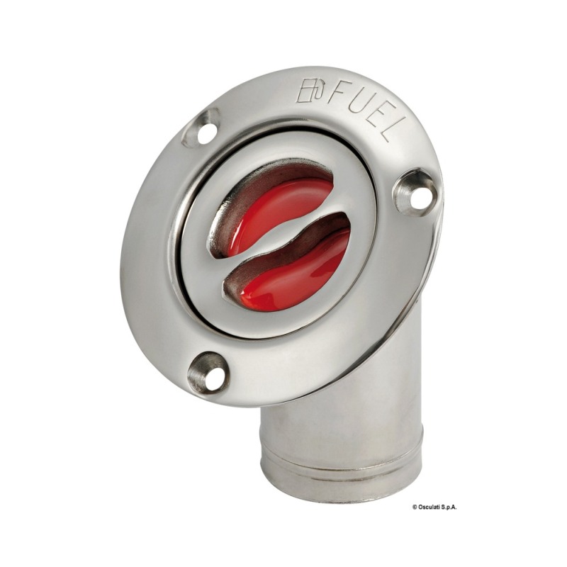 Bouchon incliné 45° WATER inox poli 38 mm