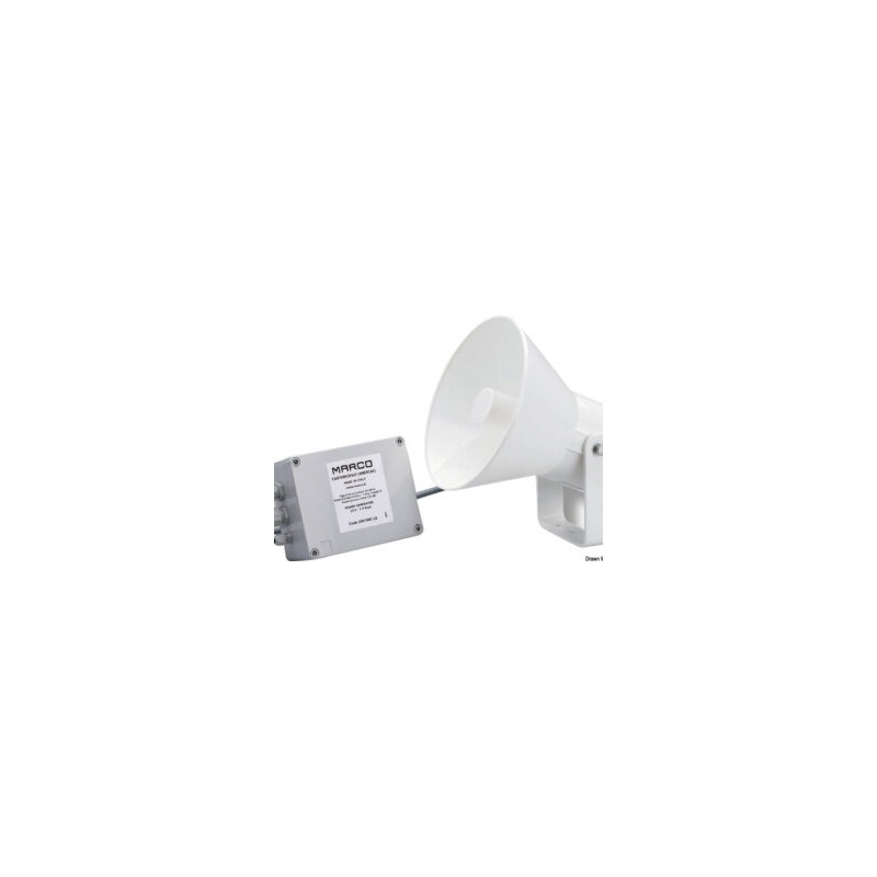 Avertisseur électronique support inox poli 12 V