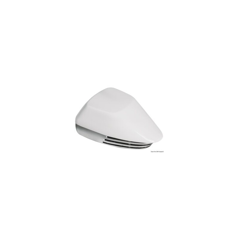 Avertisseur à membrane ABS blanc + chromé 12 V