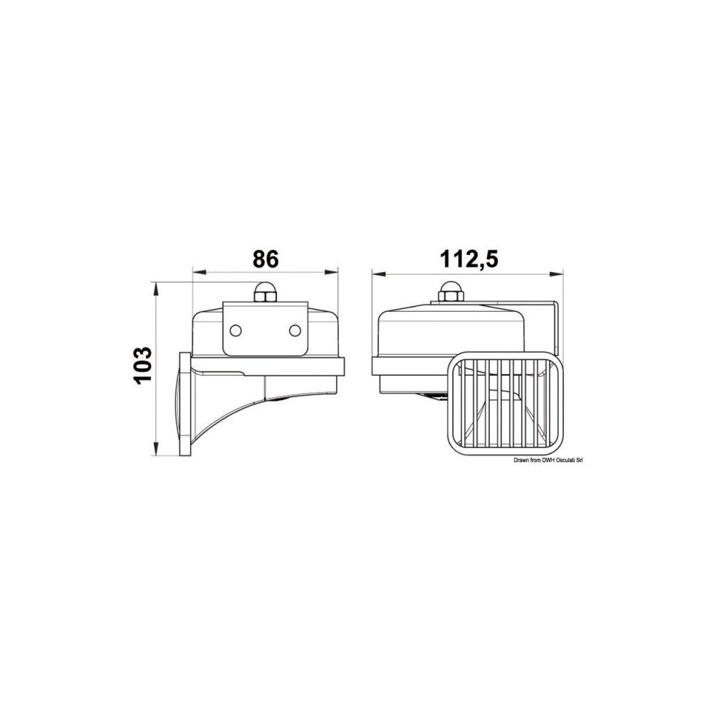 Haute puissance double avertisseur en ABS chromé – Image 2
