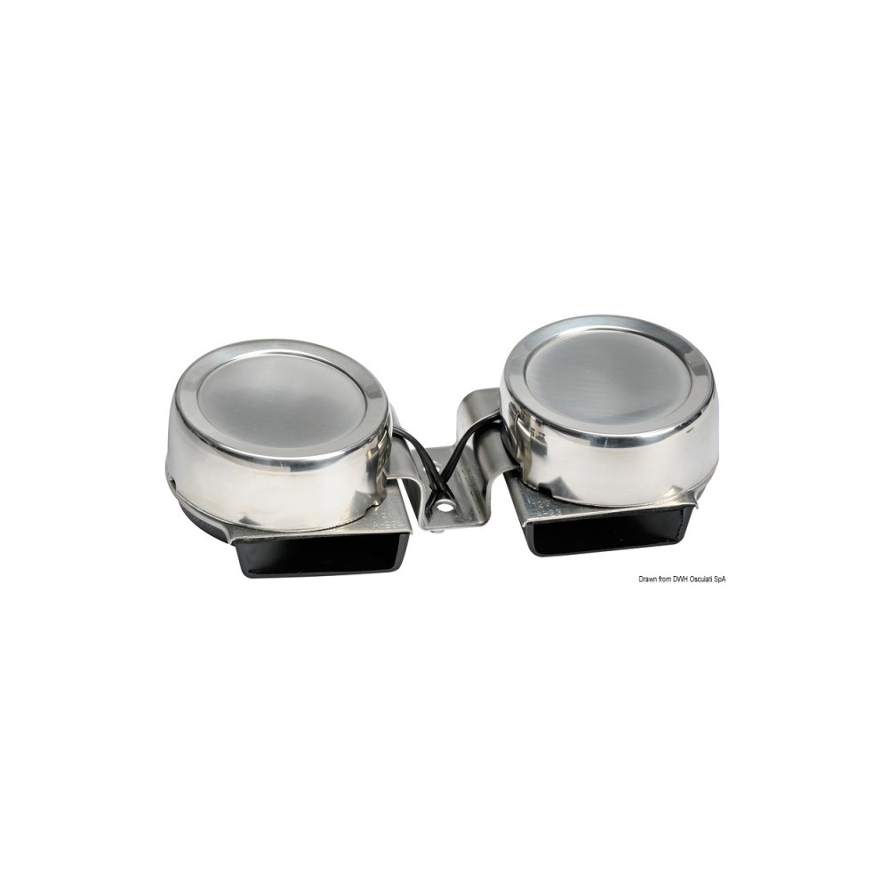 Double avertisseur compact en inox