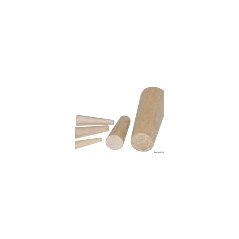 Jeu de 10 cônes en bois de securité de 8 à 38 mm pour bateau