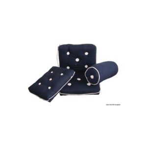 Coussin traversin en coton bleu Ø 190 x 440 mm