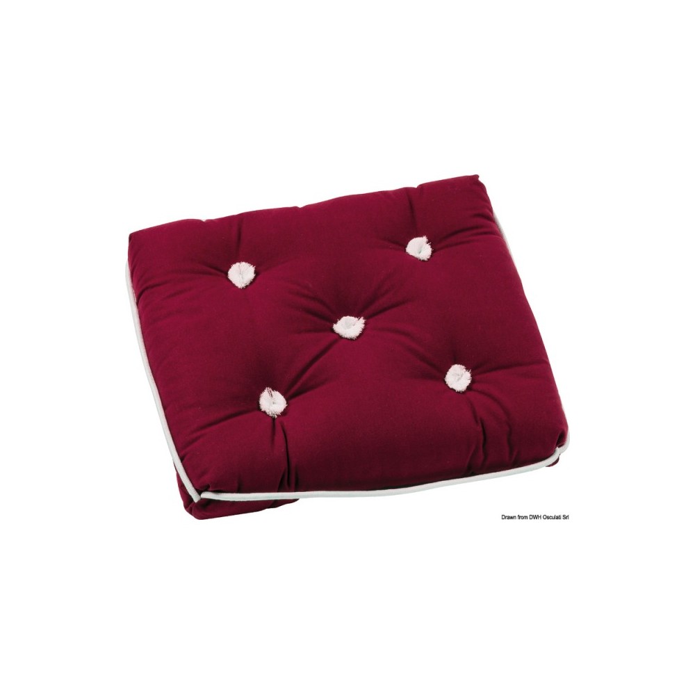 Coussin en coton Simple bordeaux 430 x 350 mm