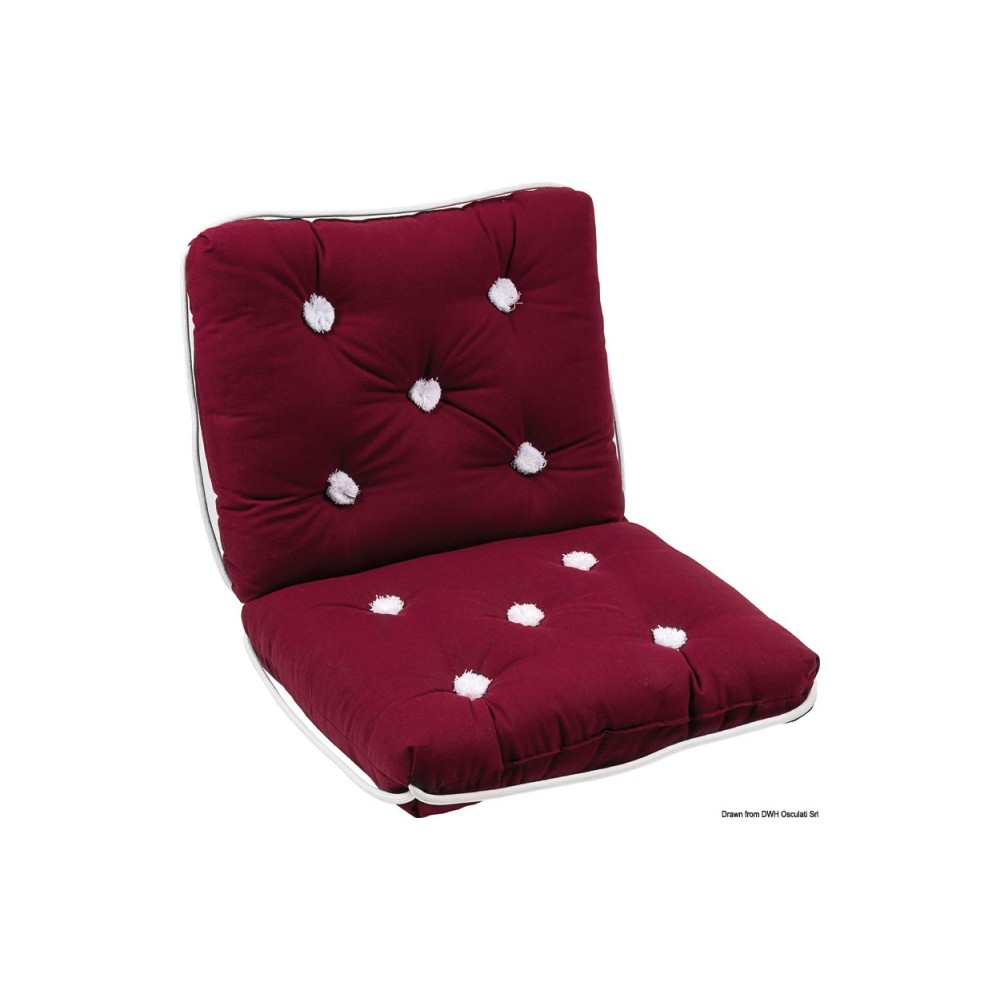 Coussin en coton bordeaux avec dossier 430 x 750mm