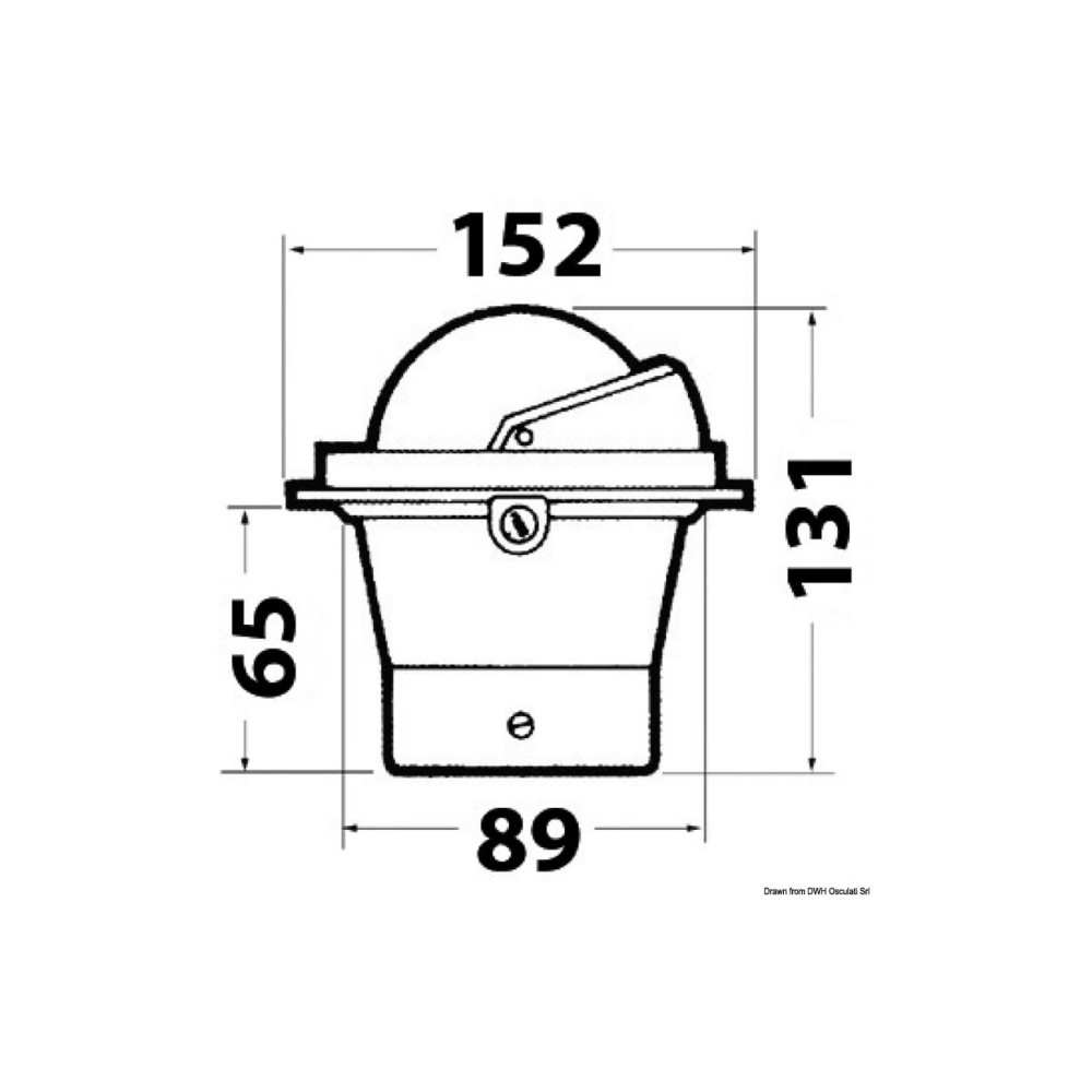 Compas 3"RIVIERA avec dôme rose bleu/boîtier blanc – Image 2