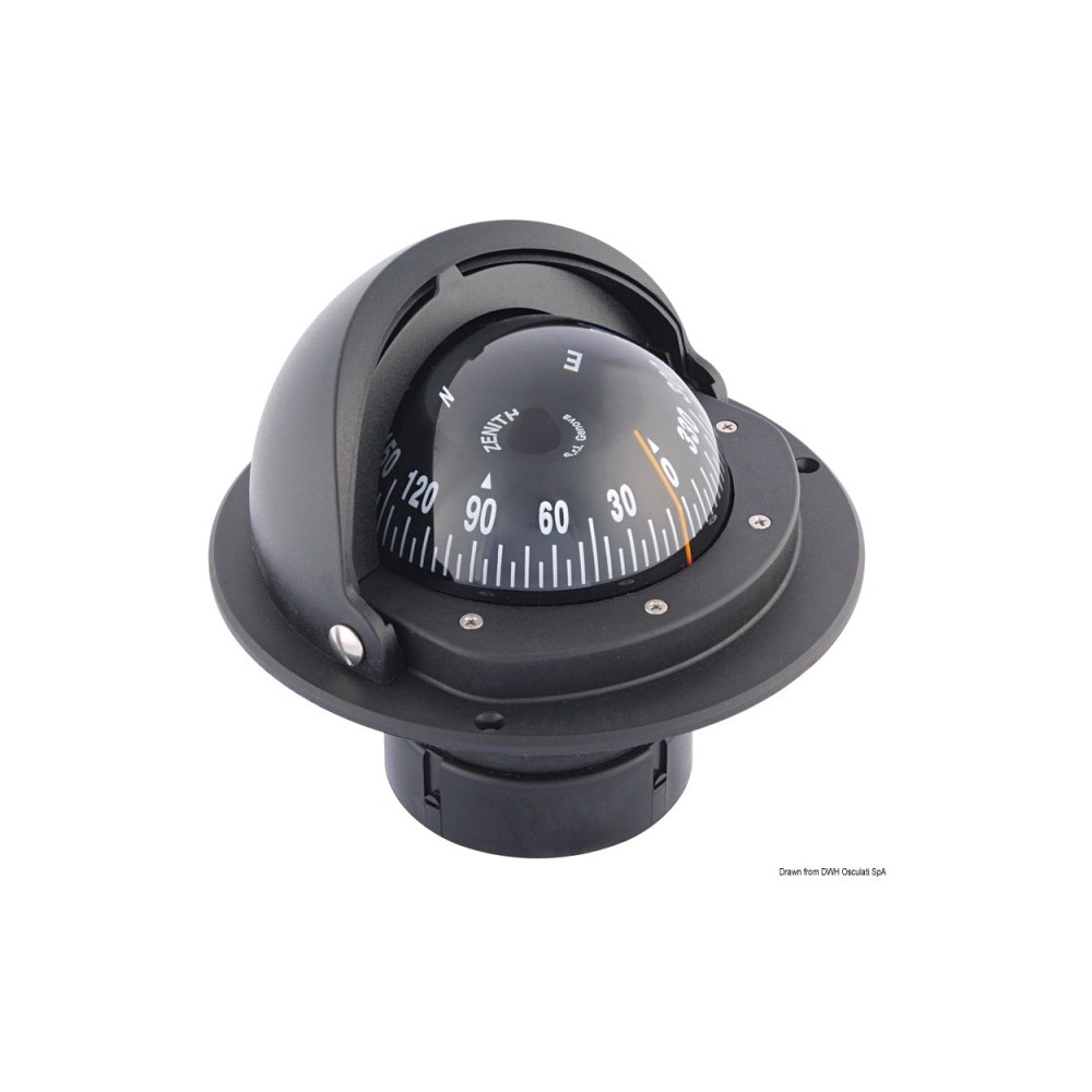 Compas 3" RIVIERA AV rose noire/boîtier noir