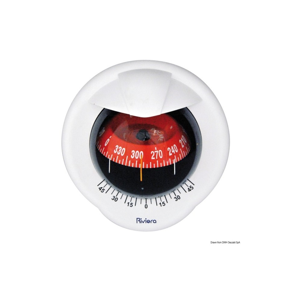Compas 4" blanc/rouge RIVIERA Pegasus