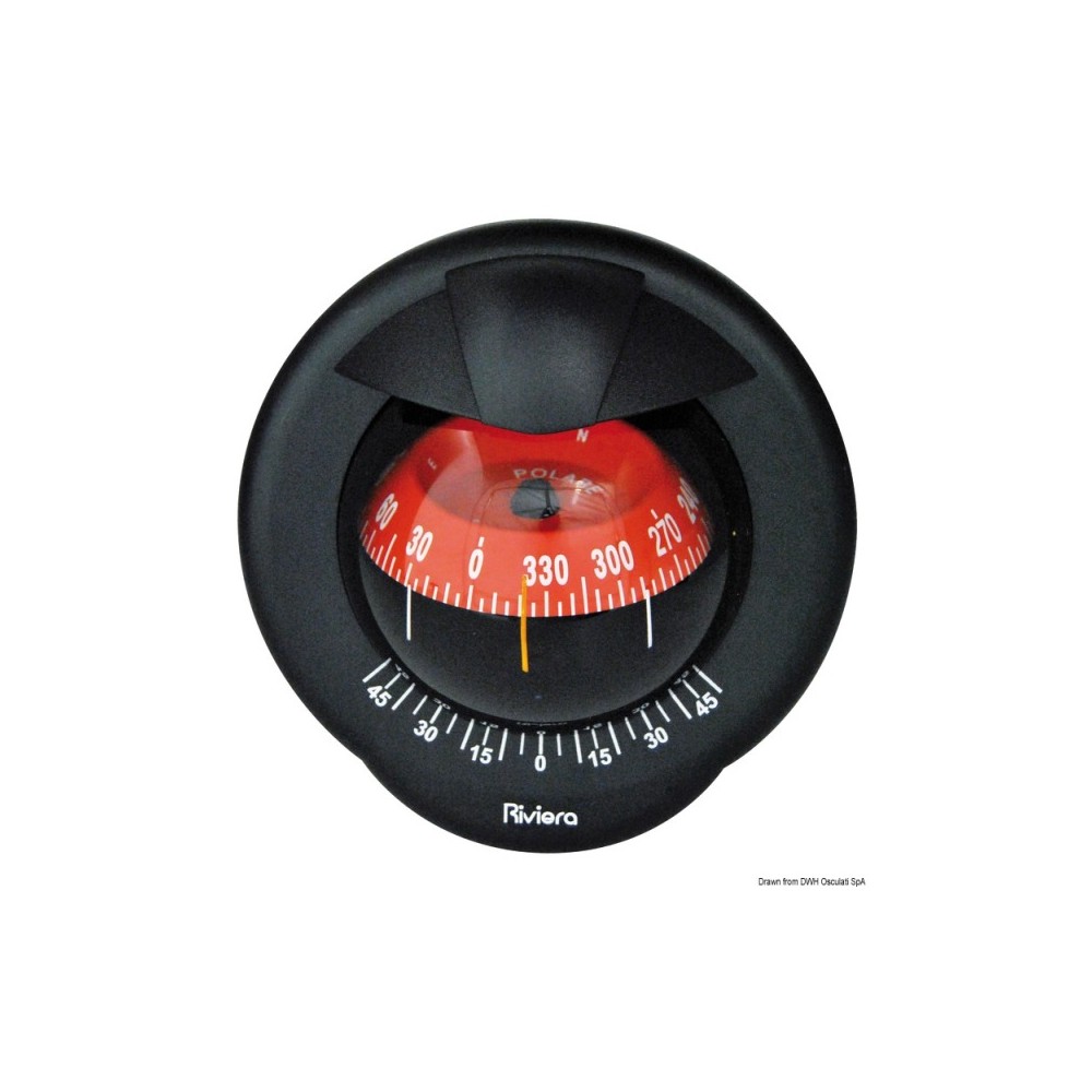 Compas 4" noir/rouge RIVIERA Pegasus