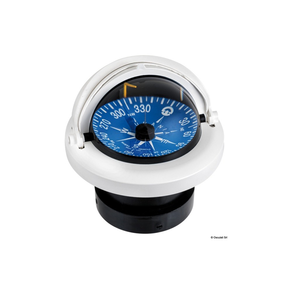Compass 4" RIVIERA dôme de protection blanc/bleu rose plate
