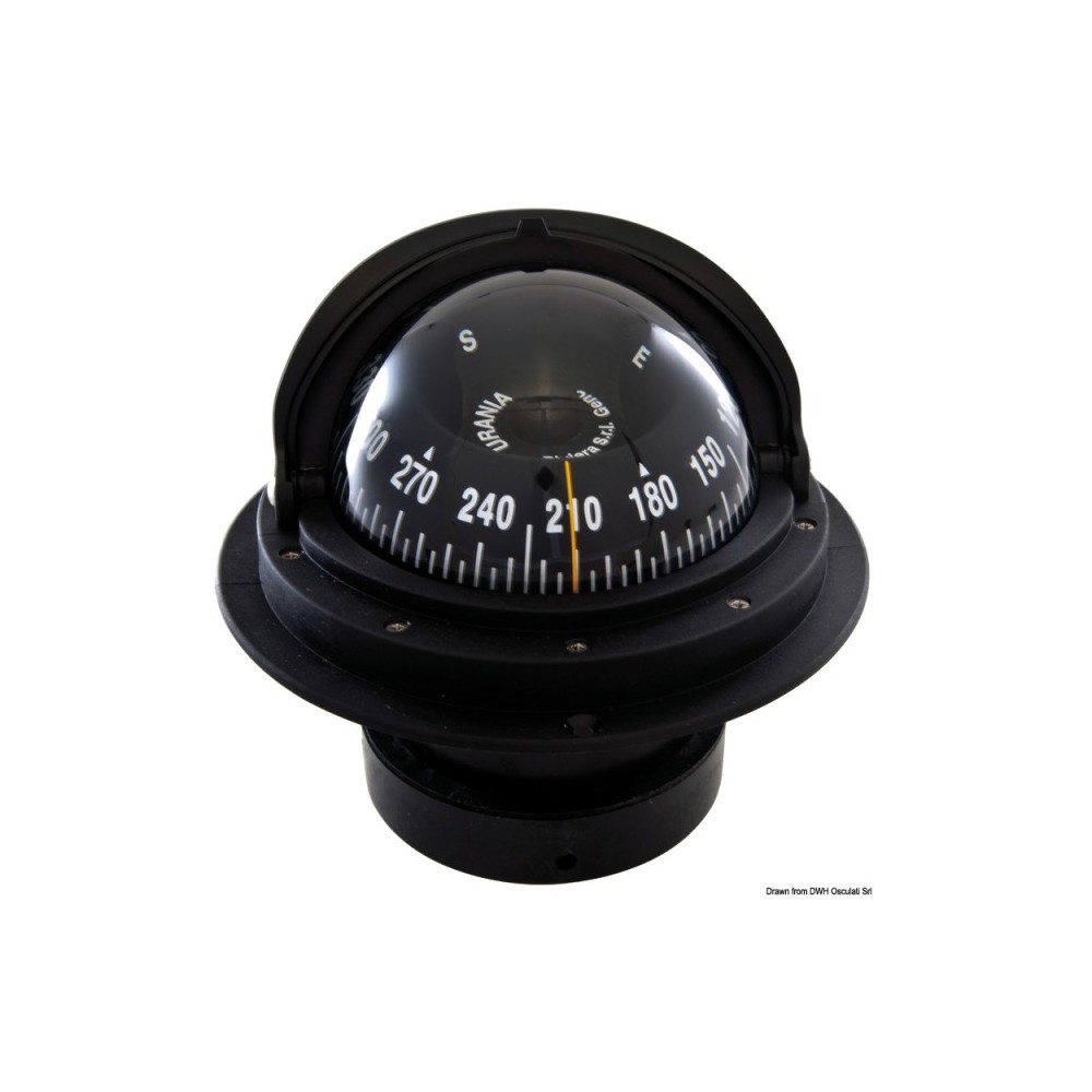 Compass 4" RIVIERA dôme de protection noir/noir rose frontale